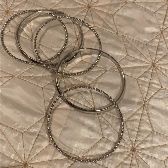 Lot of 5 silver bangle bracelets from MX - Picture 3 of 3